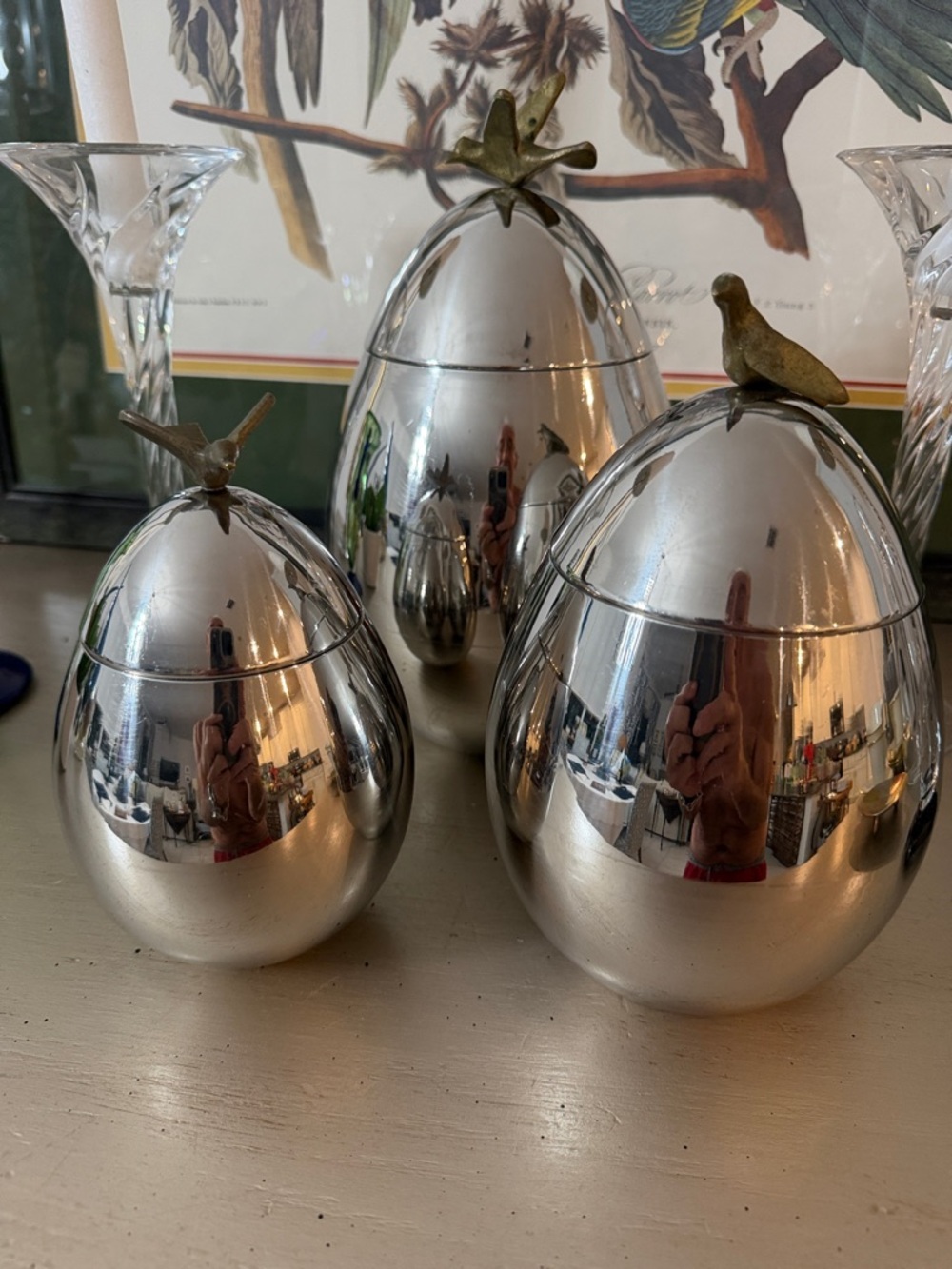 Michael Aram SET of Dove Cannisters